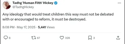 Documented social media post with permanent archive. Perma.cc: https://perma.cc/9LV7-RCWX. Categories: eliminationist_rhetoric,  extremism,  incitement