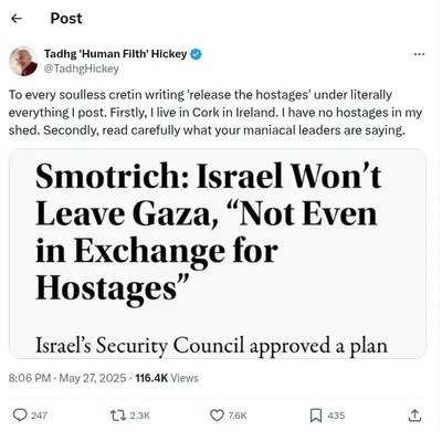 Documented social media post with permanent archive. Perma.cc: https://perma.cc/B9HH-G847. Categories: bad_faith_arguments,  hostage_rhetoric,  inflammatory_language