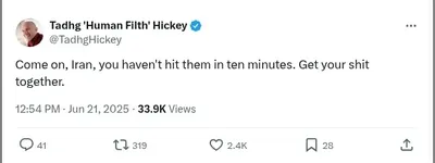 Documented social media post with permanent archive. Perma.cc: https://perma.cc/FXQ2-6PML. Categories: incitement,  inflammatory_language,  iran,  violence_support