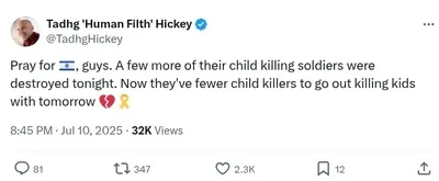 Documented social media post with permanent archive. Perma.cc: https://perma.cc/36AK-NA44. Categories: celebrating_killing,  collective_vilification,  dehumanization,  general_hate,  inflammatory_language,  mockery