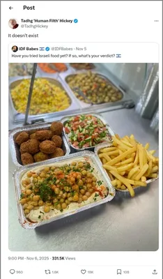 Documented social media post with permanent archive. Perma.cc: https://perma.cc/BKG9-BX7T. Categories: decontextualization,  delegitimization,  denies_israel_existence